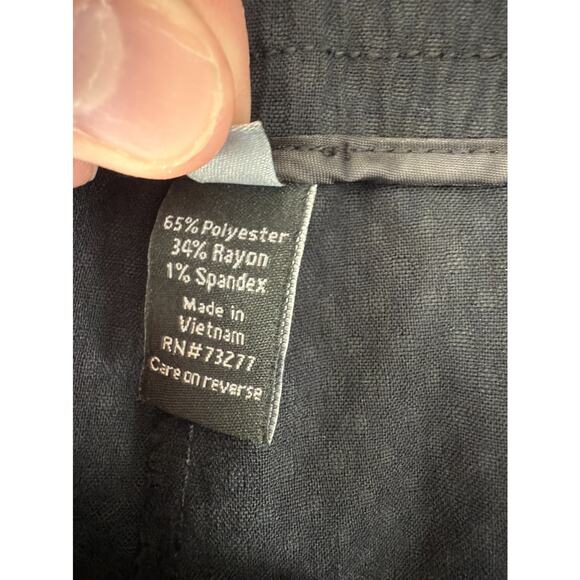 NEW Apt 9 Size 14 Flat Front Mid Rise Casual Shorts Black Button Zip NWT - Picture 10 of 14